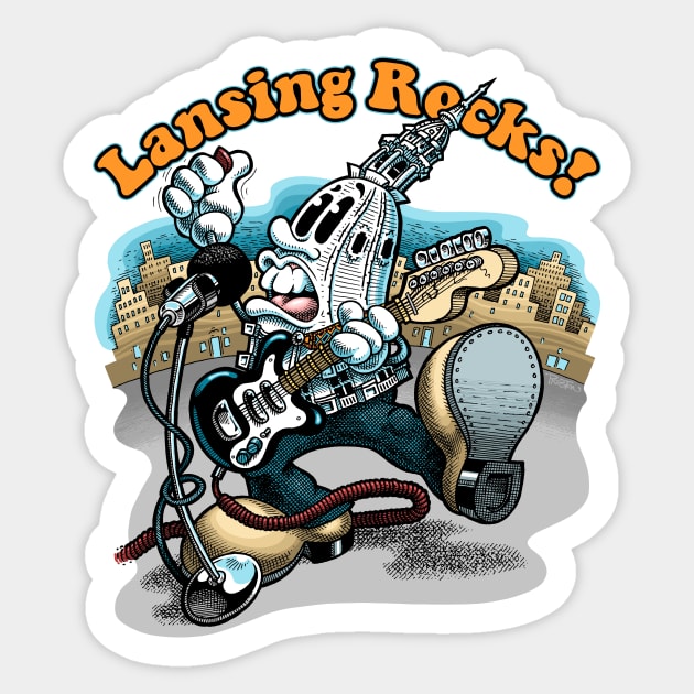 Lansing Rocks! Sticker by Preston11